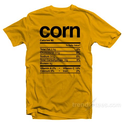 Funny Candied Yams Thanksgiving Nutrition Label T-Shirt - Trendstees