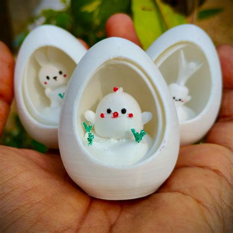 🥚 Easter Egg collection with hidden surprises・ STL File for 3D printing