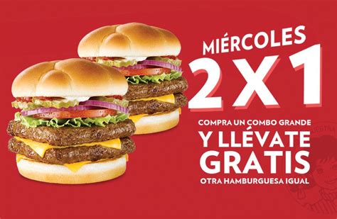 2x1 En Hamburguesas En Wendys Al Comprar Un Combo Los Miércoles