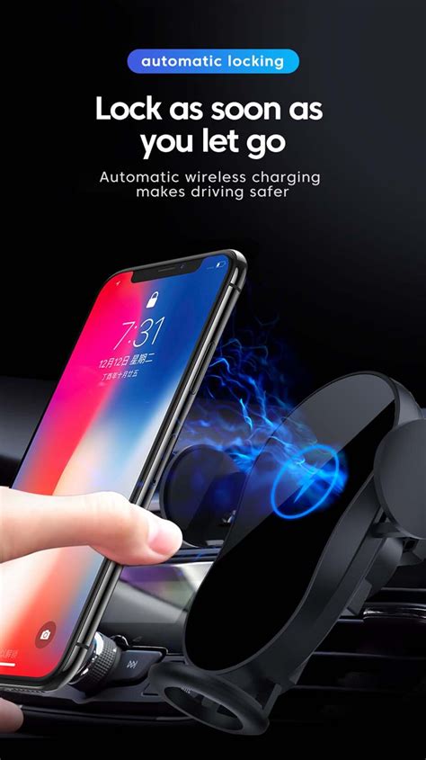 Automatic Wireless Car Charger Qi 15w For Iphone 12 13 X 8xiaomi