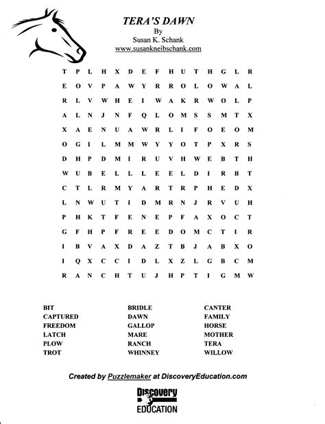 14 Best Images of Horse Word Search Worksheets - Horse Word Search Printable, Horse Word ...