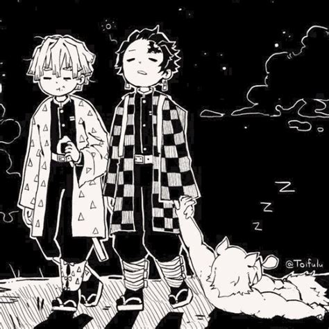 Is This present In manga? (Tanjiro with zenitsu and Inosuke) : r ...