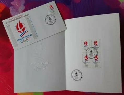 JEUX OLYMPIQUES ALBERTVILLE 1992 9 Encarts 1er Jour Les Enveloppes