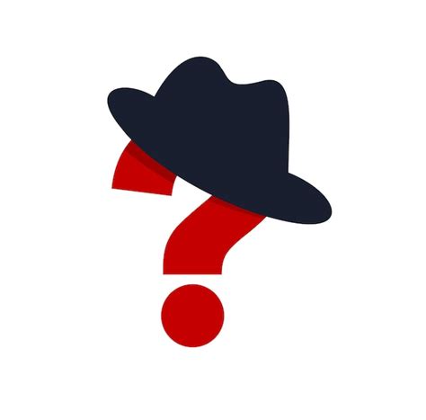 Premium Vector Incognito Vector Concept Question Mark With Hat Like A Spy Criminal Hiding His