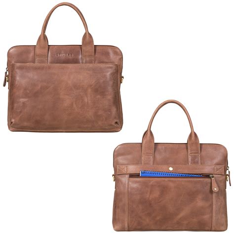 Lancelot Geschmackvolle Laptoptasche 13 Zoll Leder STILORD