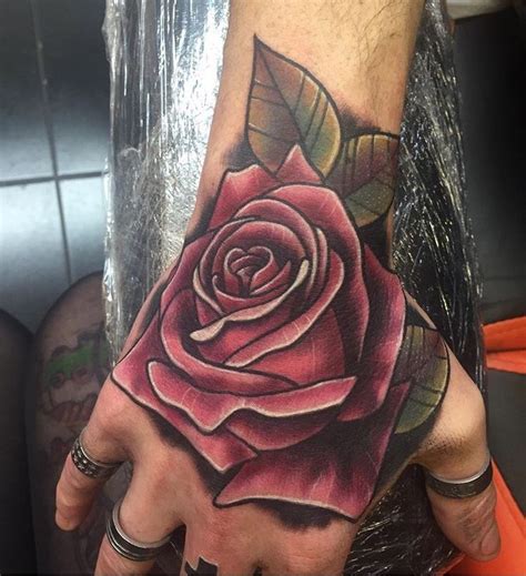 Tattoo Hand Rose Rose Hand Tattoo Hand Tattoos For Guys Rose