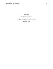 White Irina Mt Unit Assignment Doc Running Head Investment