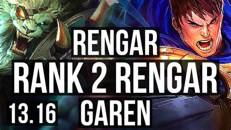 Rengar Vs Garen Top Rank 2 Rengar 3 0m Mastery 9 1 3 6 Solo