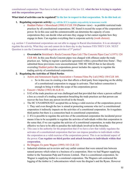 Constitutional Law Notes Llb259 Constitutional Law Murdoch