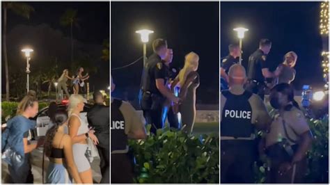 Arrestan A Dos Mujeres Por Bailar Encima De Un Auto De La Policía En Miami Beach