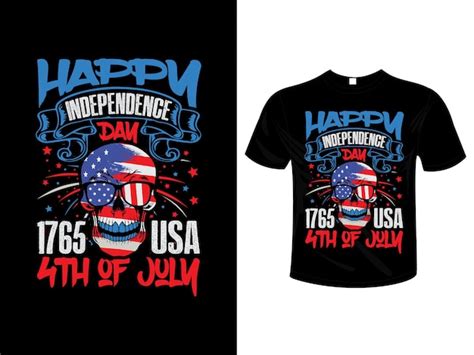 Happy Independence Day 1765 USA 4 Juli T Shirt Design Typografie