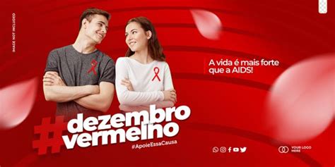 Banner Previna Se M S De Luta Contra A Aids Dezembro Vermelho Social