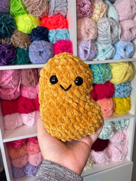 Chicken Nugget Crochet Plushie Crochet Food Crochet Plushie Nugget Plushie Crochet Nugget Plush