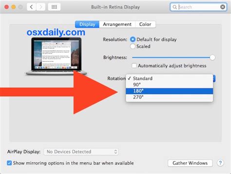 Rotate MacBook Display Orientation