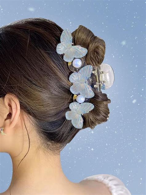 Romwe Butterfly Decor Hair Claw Shein Usa Hair Accessories Clips