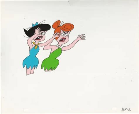 The Flintstones Andbetty Rubble And Wilma Flintstone Animation Cels