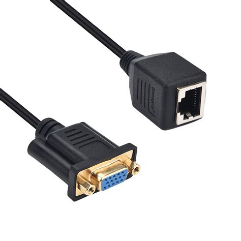 1pc Universal Compatible Vga Female To Rj45 Adapter Vga Extender