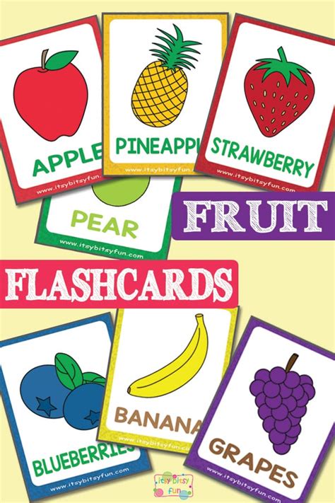 Fruit Flashcards Itsy Bitsy Fun