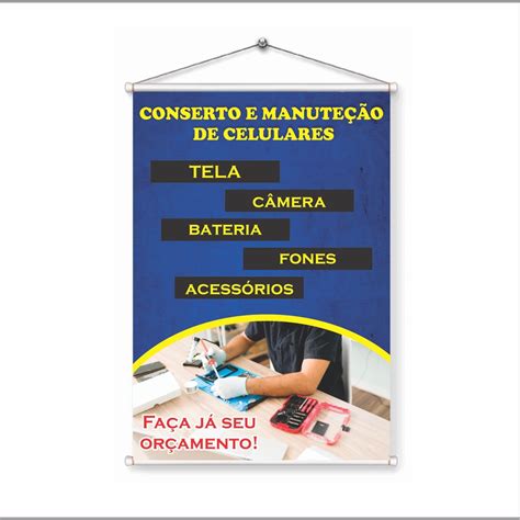 Banner Loja Conserto Manutenção De Celular 60X40Cm Shopee Brasil