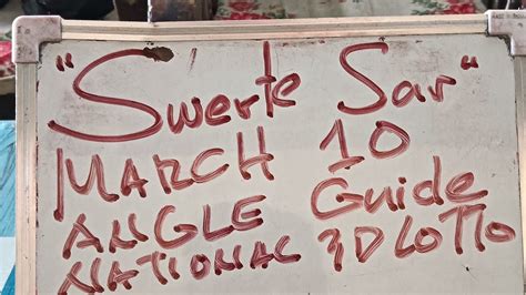 Hearing Today March 10 National 3D Lotto Swertres Angle Guide Swerte