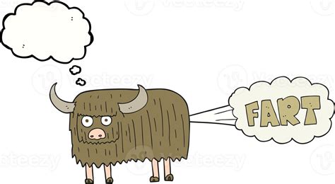 thought bubble cartoon hairy cow farting 45294310 PNG