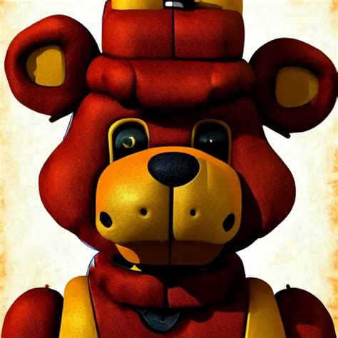 Portrait Of Freddy Fazbear From The Game Fnaf Digital Stable