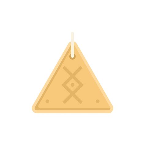 Premium Vector Pyramide Amulet Icon Flat Vector Esoteric Religion