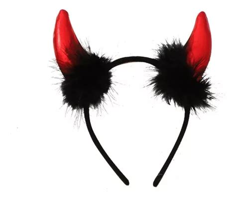 Diadema Con Cuernos De Diablita O Vampirita Disfraz Cosplay