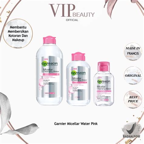 Jual Garnier Micellar Cleansing Water Pink Ml Ml Ml