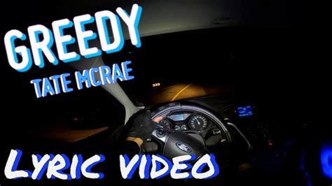 Tate Mcrae Greedy Lyric Video Youtube