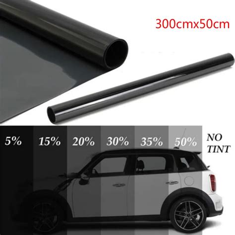 1 Roll 50cm X 3m 1 5 15 25 35 Percent Vlt Window Tint Film Glass