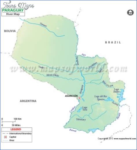 PARAGUAY RIVER ON WORLD MAP - ToursMaps.com