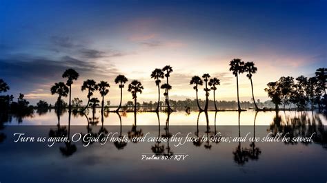 Psalms Kjv Desktop Wallpaper Turn Us Again O God Of Hosts And