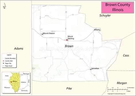 Map of Brown County, Illinois: Cities, Highways, and More