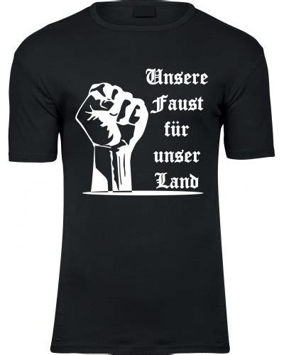 Herren Premium T Shirt Unsere Faust Für Unser Land