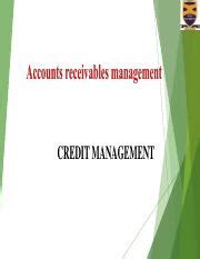 Receivables Management Pdf Credit Management Introduction