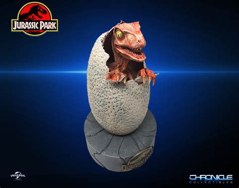 Jurassic Park - Life Size Hatching Baby Raptor Egg by Chronicle ...