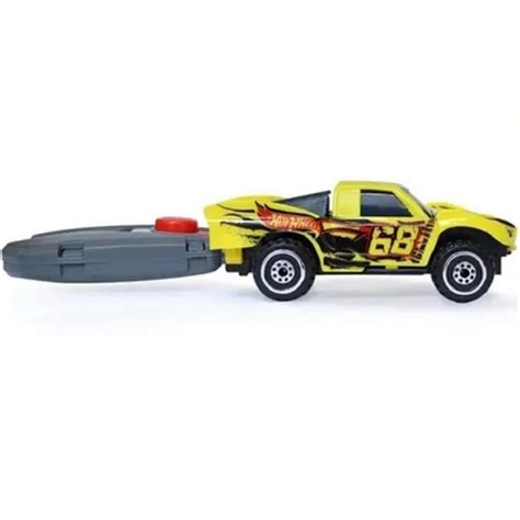 Hot Wheels Carrinho Chave Lançadora Radical FUN Amarelo F