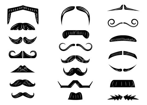 Mustache Styles Clipart