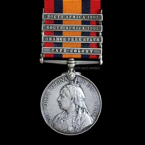 Queens South Africa Medal 4 Clasps Private Carey 75th Coy Imperial