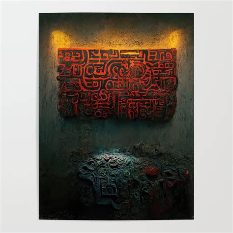 Mayan Hieroglyphs Poster by MyJanusLife | Society6