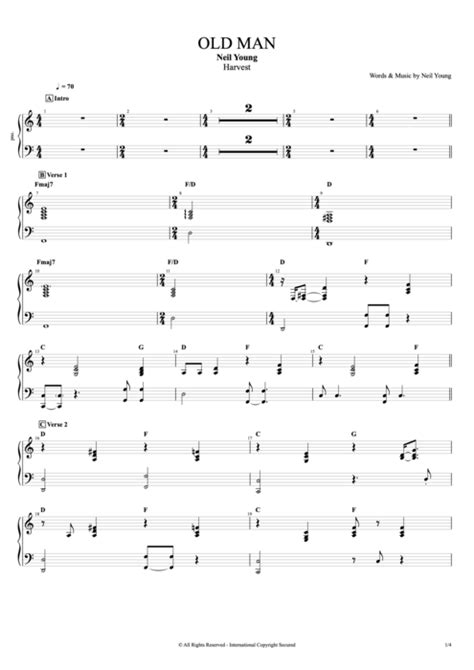 Old Man Tab by Neil Young (Guitar Pro) - Full Score | mySongBook