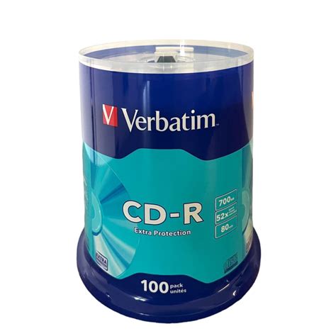 Verbatim Cd R 700 Mb Extra Protection Labelled 52x 100 Pcs In Cakebox