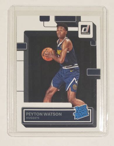 Peyton Watson Panini Donruss Rated Rookie Rc Ebay