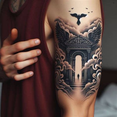 57 Glorious And Meaningful Gates Of Heaven Tattoo Ideas To Dispel The