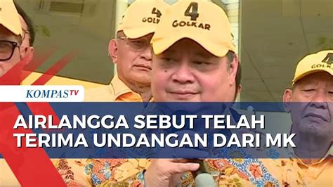 Airlangga Hartarto Ngaku Terima Undangan Sidang Sengketa Pilpres Di MK