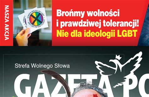 Gazeta Polska naklejka Strefa wolna od LGBT ma zostać wycofana ze