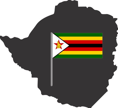 Zimbabwe flag pin map location 23529954 PNG