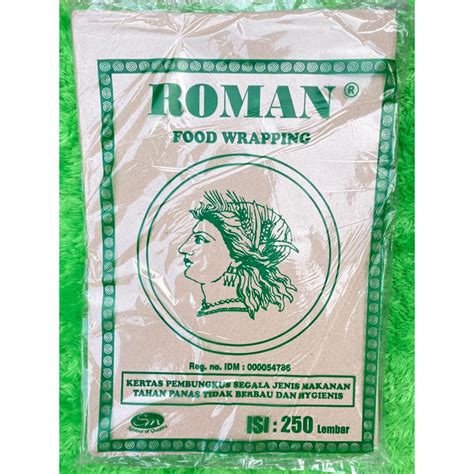 Jual Termurah Kertas Nasi Coklat Roman Hijau Ukuran Isi 250 Lembar