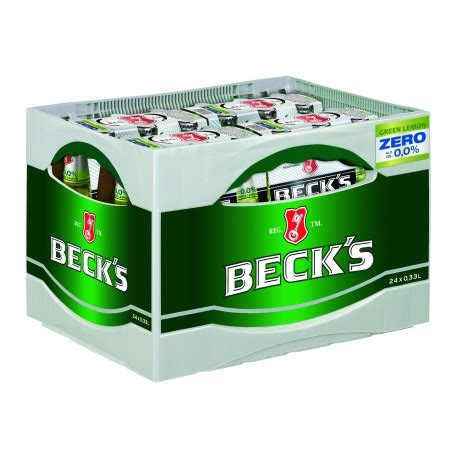 Becks Bier Green Lemon Zero 24 0 33 Ltr Glas Tines Getränke Kurier